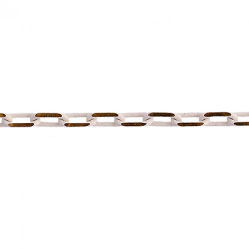 NEO CHAIN 5X3MM WHITE AND GOLD